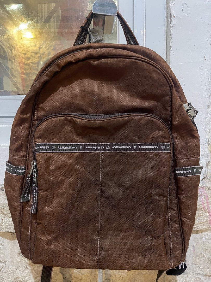 brown Manhattaner's nylon backpack L15x12 (Category: Backpacks) located in San Fernando. Submitted by japansurpluselyu (Listing ID 1469183631, Image 1). Description: .