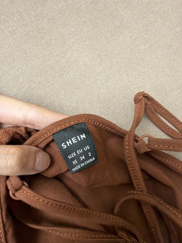 Brown Shein Sando top (Category: Sleeveless) located in Las Pinas. Submitted by thealyssacloset (Listing ID 1469219260, Image 3). Description: .