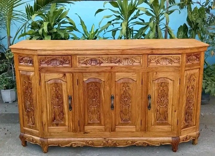 Buffet table (Category: Shelves, Cabinets & Racks) located in Manila. Submitted by carmelites36250 (Listing ID 1469252346, Image 1). Description: Buffet Cabinet made of solid Narra Wood. Restored and revarnished. Price-23, 000 ❤✅ Size L67.5 x W18x H38 inches.
