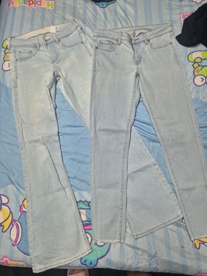Bundle sale h&m and uniqlo (Category: Jeans) located in Manila. Submitted by cutefinds (Listing ID 1469272073, Image 1). Description: Uniqlo size 25 H&M Bootcut low waist 28.