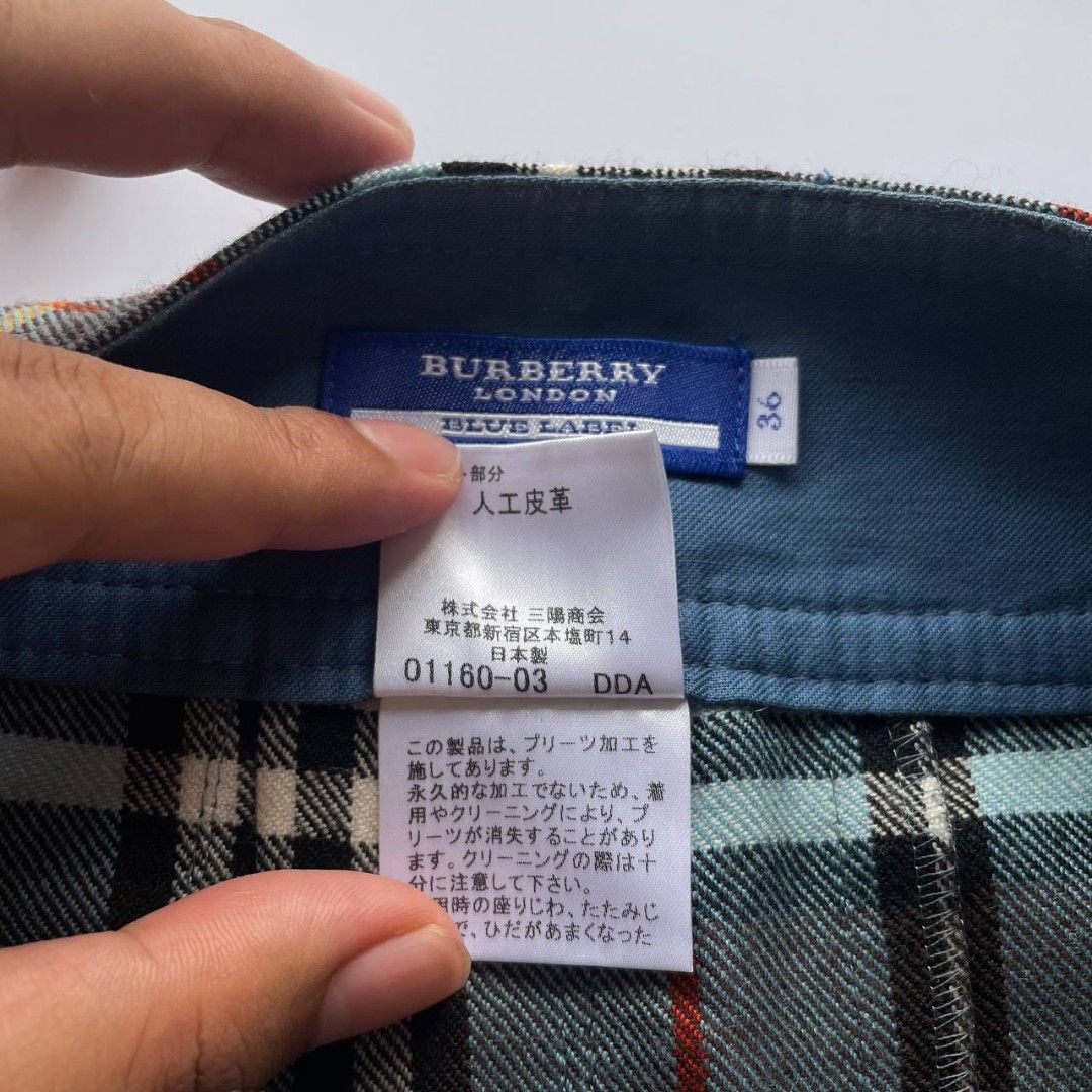 Burberry blue label skirt (Category: Skirts) located in Malabang. Submitted by moneyfckyaw (Listing ID 1469328408, Image 3). Description: Good condition .