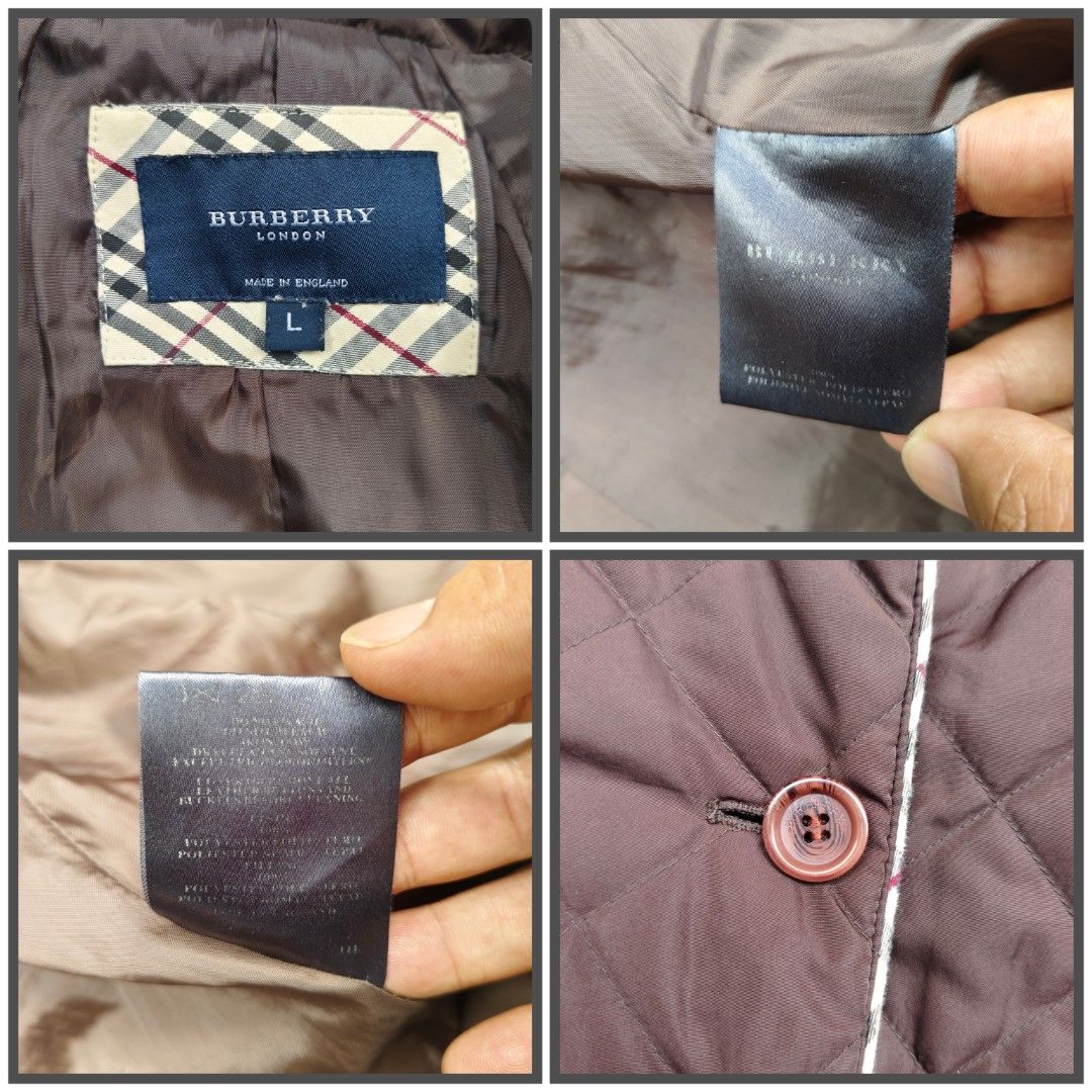 Burberry double breasted (England made) (Category: Coats, Jackets and Outerwear) located in Baguio. Submitted by archival_thrifted.ph. (Listing ID 1469219402, Image 2). Description: FOR SALE‼️ . BURBERRY DOUBLE BREASTED .MADE IN ENGLAND .💯 AUTHENTIC . EXCELLENT CONDITION .NORMAL SIGNS OF USAGE .ALL DETAILS ARE POSTED KINDLY CHECK EACH PHOTOS .SIZE LARGE ON TAG .PHP 3700 PLUS SF .❌❌ COP/COD .MOP GCASH . COURIER J&T .BAGUIO AREA .DM FOR SURE BUYER