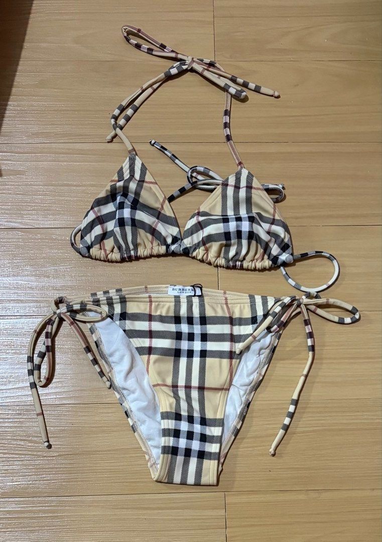 Burberry London check Triangle Bikini Set Small (Category: Bikinis & Swimsuits) located in Quezon City. Submitted by beckyshop2024 (Listing ID 1469324154, Image 1). Description: - Brand new with tag - Original from Japan Burberry Retail Store.