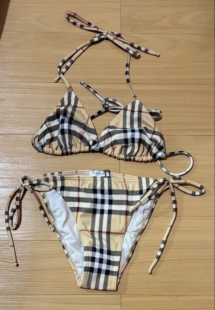 Burberry London check Triangle Bikini Set Small (Category: Bikinis & Swimsuits) located in Quezon City. Submitted by beckyshop2024 (Listing ID 1469324154, Image 2). Description: - Brand new with tag - Original from Japan Burberry Retail Store.
