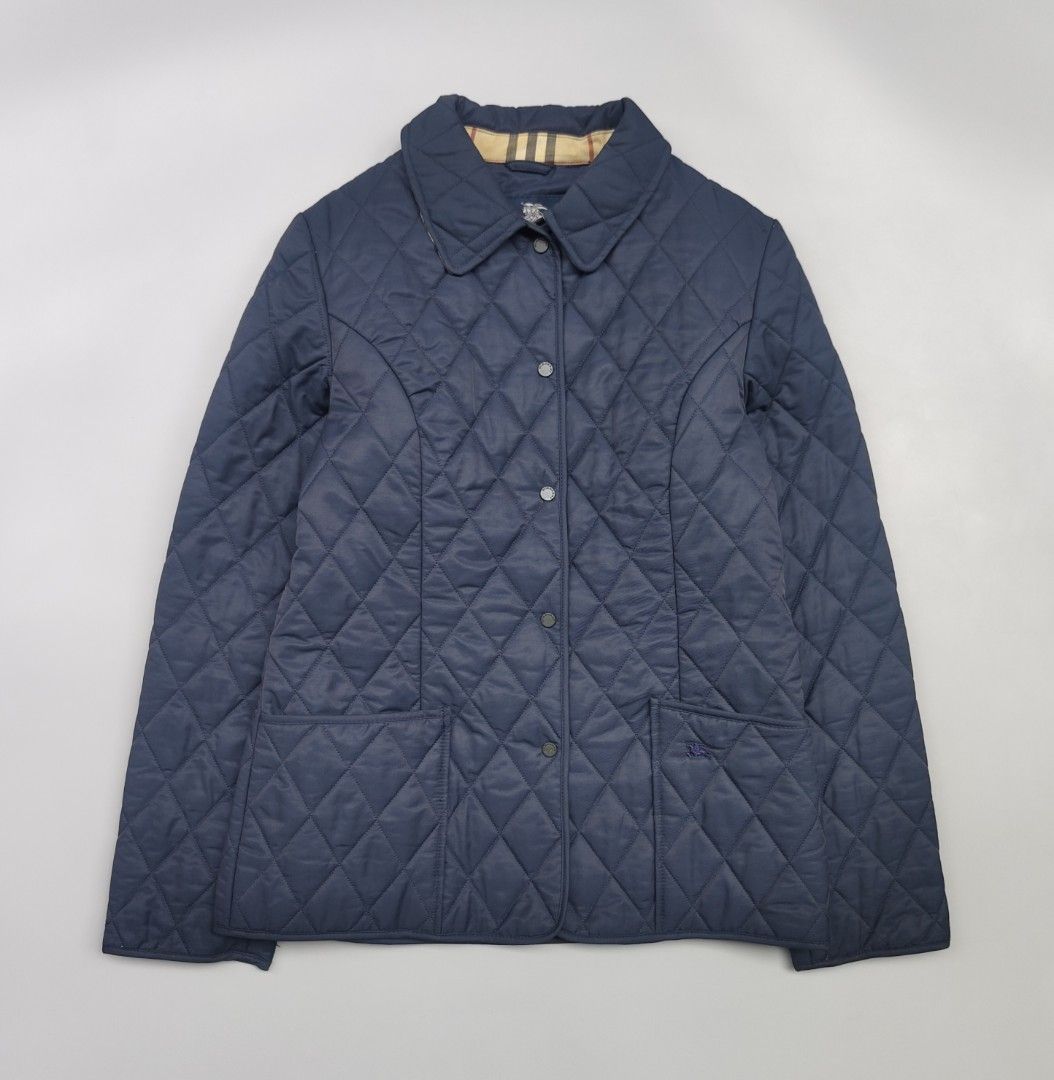 Burberry navy blue plaid lining (authentic) (Category: Coats, Jackets and Outerwear) located in Baguio. Submitted by archival_thrifted.ph. (Listing ID 1469218826, Image 1). Description: FOR SALE‼️ . BURBERRY QUILTED PLAID LINING WOMENS JACKET .💯 AUTHENTIC . EXCELLENT CONDITION .COLOR NAVY BLUE .FIT SMALL TO SEMI MEDIUM .PHP 3500 PLUS SF .❌❌ COP/COD .MOP GCASH . COURIER J&T .BAGUIO AREA .DM FOR SURE BUYER TY.