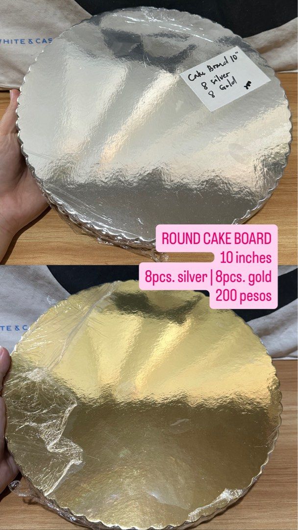 Cake Boards | Round Square Rectangle (Category: Craft Supplies & Tools) located in Taguig. Submitted by xxangela69xx (Listing ID 1469183967, Image 1). Description: DECLUTTERING. NEVER USED. i have cake boxes available as well. just send me a message. pwede na ibundle. i can give it at lower prices. Get nyo na to. super mura na lang. Rfs: hindi na nakakapag bake. - All-in-one baking supplies bundle ideal for home bakers and cake makers - Perfect f