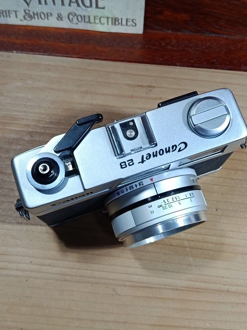 Canonet 28 Rangefinder Excellent (Category: Vintage Collectibles) located in Las Pinas. Submitted by 84vintage (Listing ID 1469388092, Image 2). Description: Canonet 28 Rangefinder in excellent working condition. comprehensive CLA ✓ Very Clear and Clean viewfinder ✓ Clean lenses/optics with No Haze and No Fungus ✓ Patch is Aligned and Contrasty ✓ Working Meter and Display ✓ Working Auto and Manual Modes ✓ Apertures checks ok ✓ Canon Made in Japan