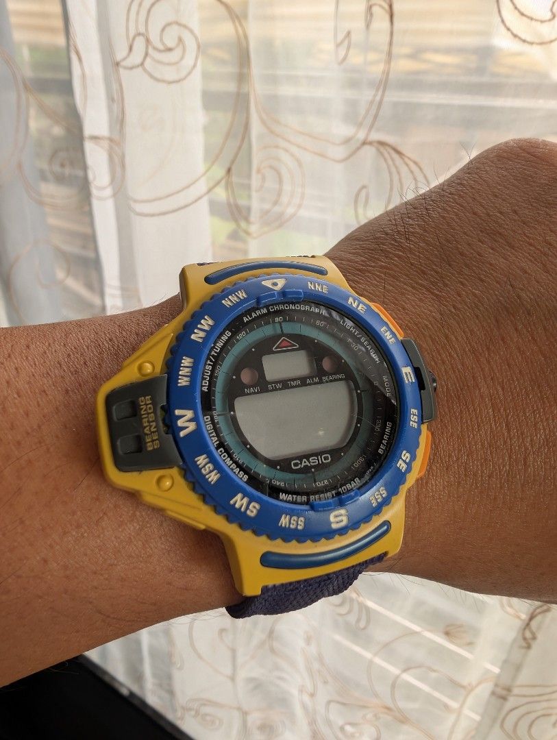Casio CPW-201 Digital Compass Watch (Category: Men's Watches) located in Naga. Submitted by kenshin78 (Listing ID 1469315860, Image 1). Description: - As is from Japan Surplus - gumagana dati na stock at na lowbat ata - original strap.