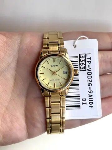 Casio Gold Plated Original Watch (Category: Women's Watches) located in Caloocan City. Submitted by cheskhaionlinestore2.0 (Listing ID 1469280512, Image 1). Description: Original C Gold Plated Watch ₱2600 only 📍 Complete Inclusions 💟Box 💟 Manual 💟 Tag 💟 Paperbag 💟 Warranty Card ♦️.