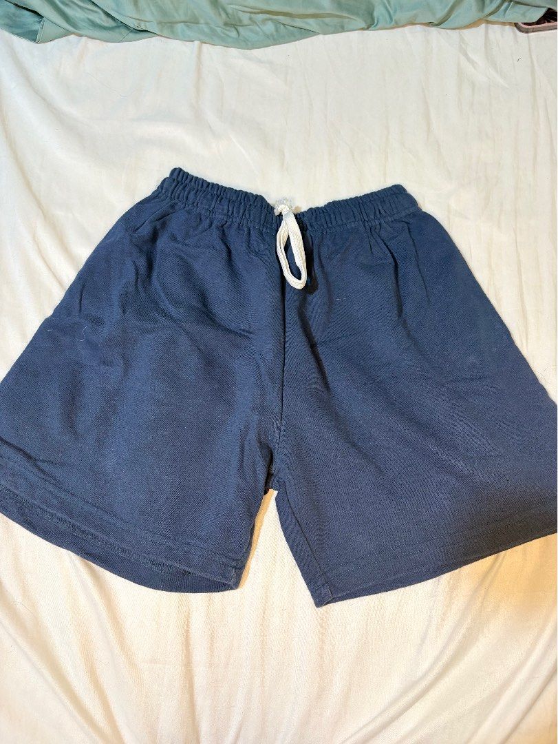 Casual Sweatshorts Bundle Grey and Navy Blue (Category: Shorts) located in Manila. Submitted by thriftwithgem (Listing ID 1469254108, Image 2). Description: - Bundle includes 2 pairs of sweatshorts (Grey Melange and Navy Blue) - Made from soft and breathable cotton jersey fabric - Features a comfortable elastic waistband with white drawstring cords - Relaxed fit ideal for lounging, running errands, or working out - Great value grab-both-together 