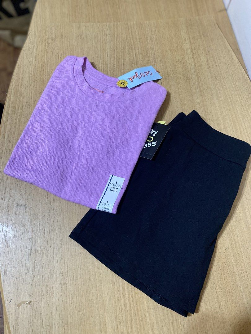 Cat & Jack / art class Outfit Set Size Bundle (Category: Babies & Kids Fashion) located in Batangas. Submitted by lux_kimmy (Listing ID 1469344390, Image 2). Description: - Brand new with original store tags attached - Matching outfit set for girls ages 10-12 (Size L) - Cat & Jack purple short-sleeve textured top - Art Class basic black skirt - Easy to mix, match, and style.