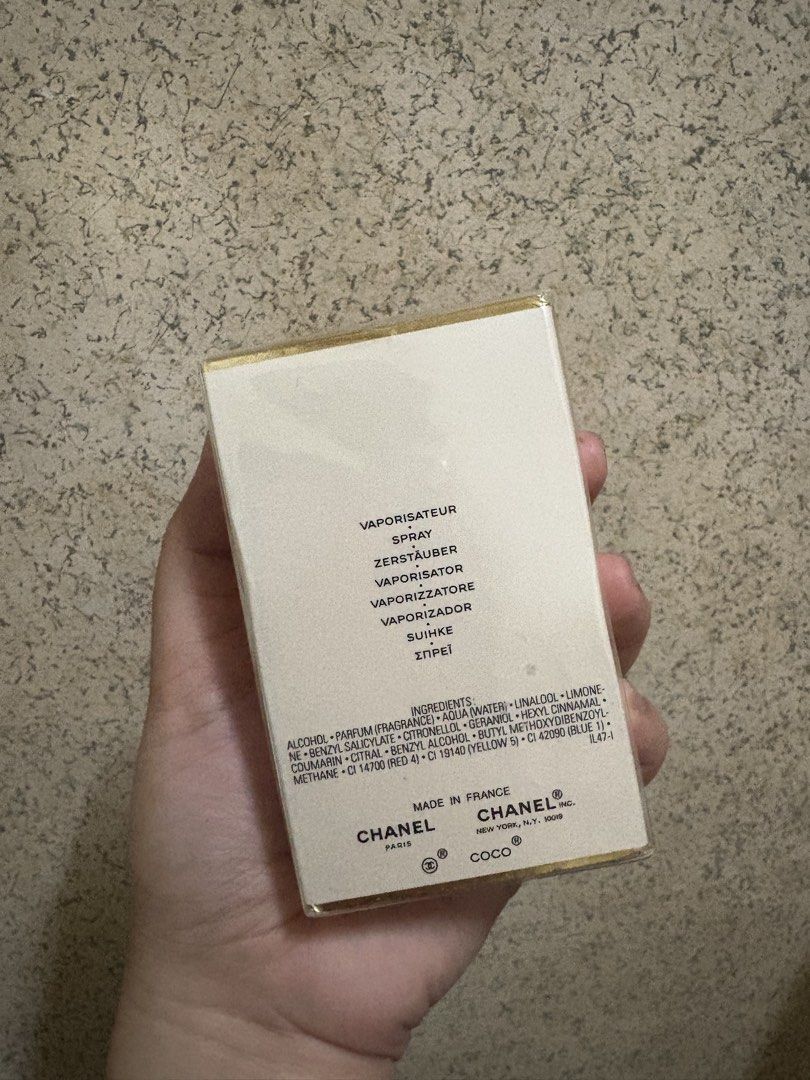 Chanel Coco Mademoiselle Eau De Parfum 50ml (Category: Fragrance & Deodorants) located in Dasol. Submitted by jannahbeatriceee (Listing ID 1469314325, Image 3). Description: - Item: Chanel Coco Mademoiselle Eau De Parfum - Size: 50ml bottle - Condition: unsealed to lc but never used, box has noticeable dent - Price still negotiable but no lowballing.