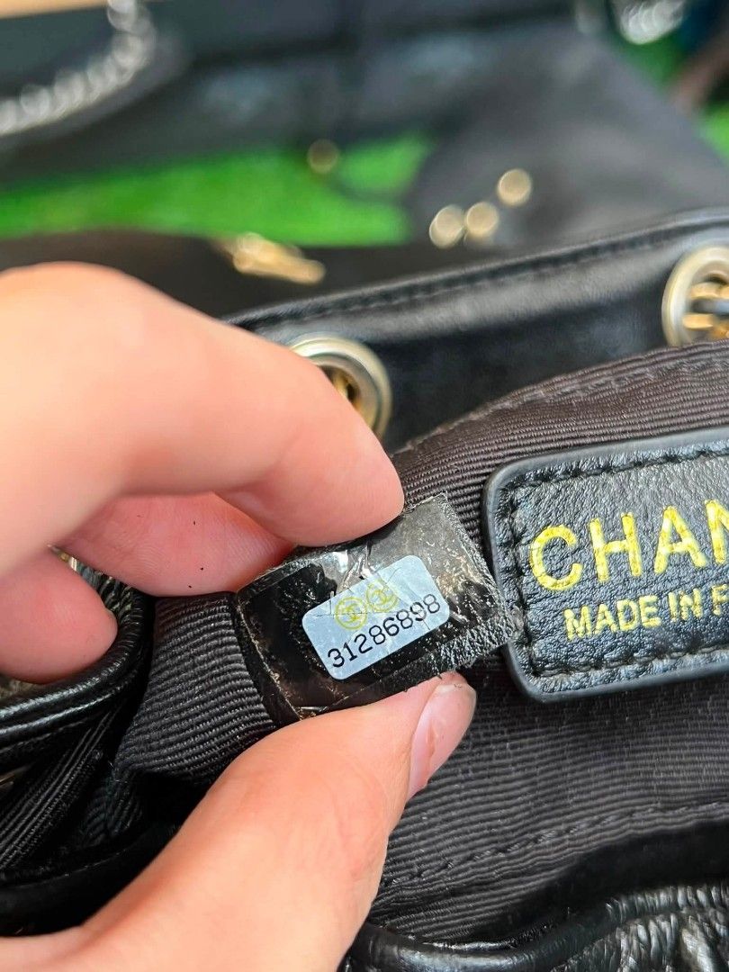 Chanel Glazed Aged Calfskin Quilted Small Duma Drawstring Backpack Black (Category: Backpacks) located in Sorsogon. Submitted by ukay_finds9.9 (Listing ID 1469334007, Image 3). Description: accepting counter offer.