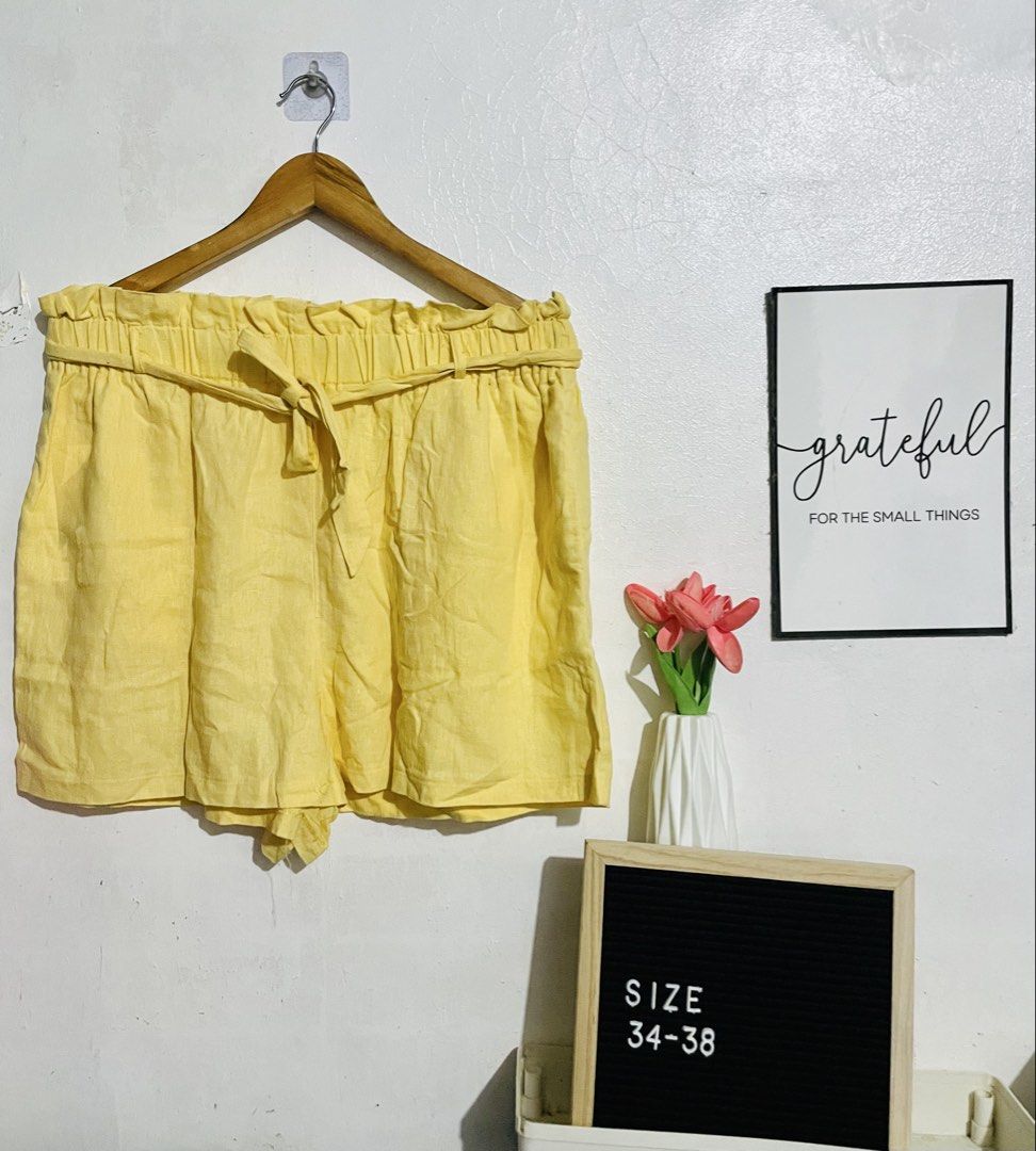 Charlotte Russe Short (Category: Shorts) located in Caloocan City. Submitted by lovemyclothes21 (Listing ID 1469266696, Image 2). Description: - Brand: Charlotte Russe Plus - Size: 1X - Color: Bright yellow - Waist: Elasticated high waist with matching tie belt - Fit: Relaxed fit through the legs - Fabric: Lightweight and comfortable for warm weather - Condition: Clean and ready to wear.
