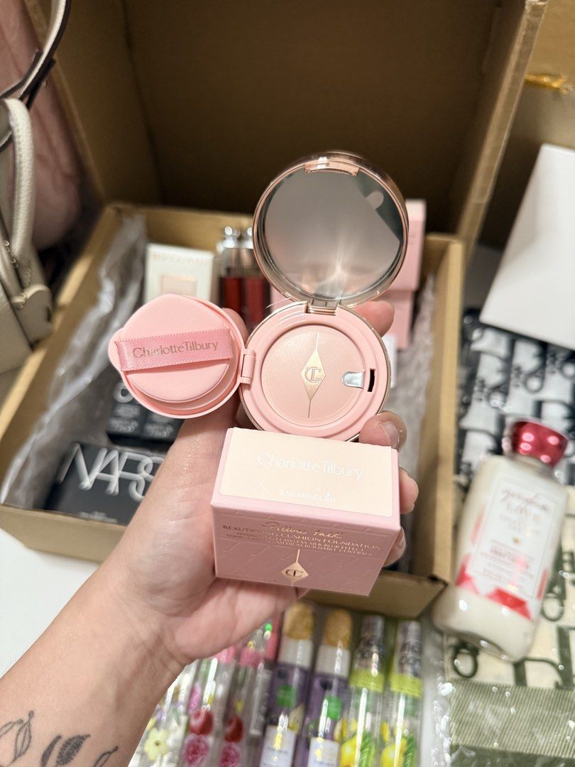 Charlotte Tilbury Beautifying Cushion Foundation (Category: Makeup) located in Bacoor. Submitted by jandeeee (Listing ID 1469360012, Image 2). Description: 1,250 each 4 slots 0.5 fair/clair 1 slot 1N fair/clair.