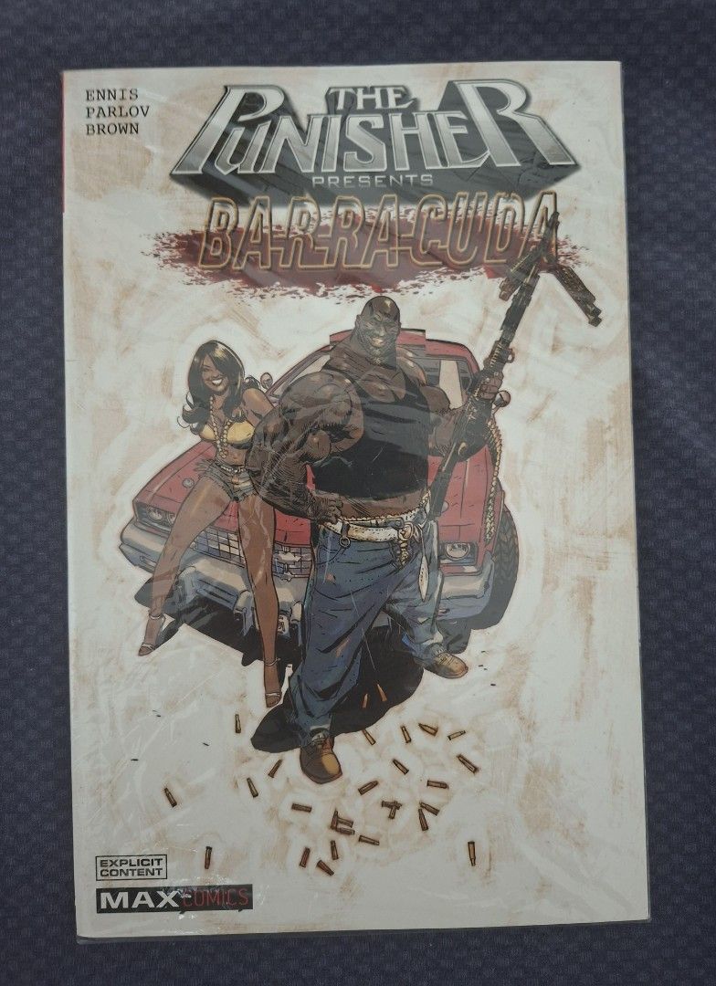 TPB The Punisher Presents: Barracuda. Marvel MAX Comics (Category: Comics & Manga) located in San Fernando. Submitted by silverforest-63a2 (Listing ID 1469346223, Image 1). Description: The Punisher Presents: Barracuda Marvel MAX now for ONLY 280php Sealed in plastic, originally bought for 599php Warning: Explicit content Don't hesitate to ask for more photos Mode/s of payment: Gcash or COD/COP (For LBC Only) Delivery: Preferably J&T. Drop-off on