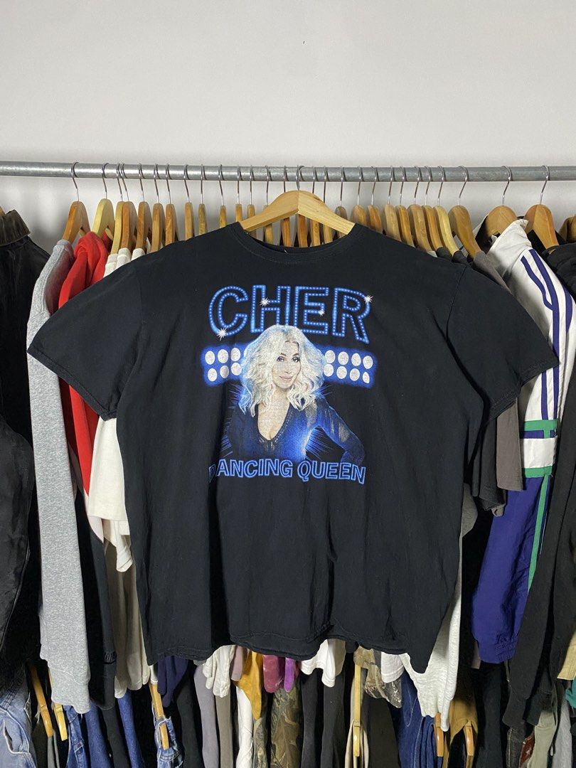 Cher The dancing Queen tour shirt (Category: Formal Shirts) located in Trece Martires City. Submitted by ridgeridethrift (Listing ID 1469241763, Image 1). Description: Width - 24 Length- 29 Crack prints .