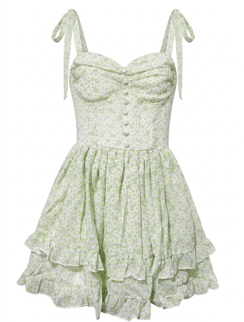 Chiffon Floral Dress (Category: Dresses) located in Manila. Submitted by keymaya_ (Listing ID 1469311586, Image 1). Description: - Used Once - Good as New - Ready to Wear - Original Price (₱640) - XS to S .