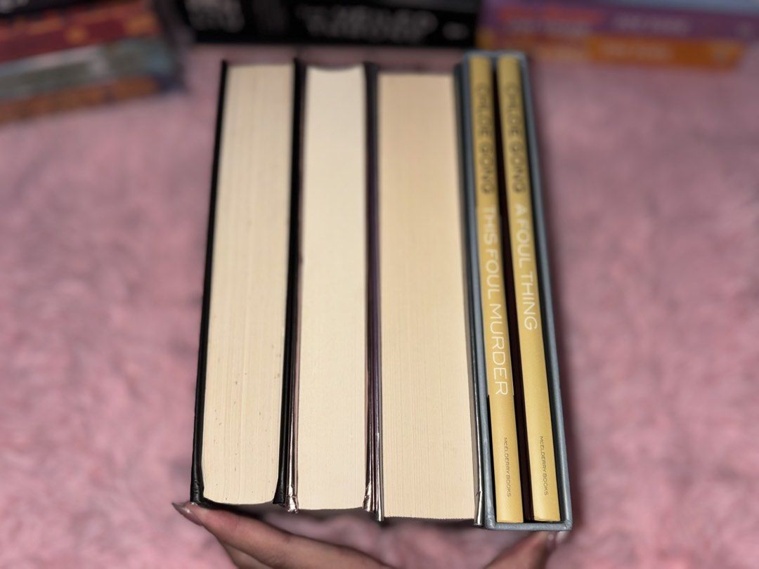Chloe Gong Book Bundle (Category: Storybooks) located in Batangas. Submitted by solunarareads (Listing ID 1469202777, Image 2). Description: - Complete 4-book collection by Chloe Gong - Includes: These Violent Delights, Foul Lady Fortune, Foul Heart Huntsman, and Last Violent Call - Genre: YA fantasy and historical fiction (Romeo and Juliet retellings) - Format: Paperback editions (except Last Violent Call) - Condition: Selling as a full set only