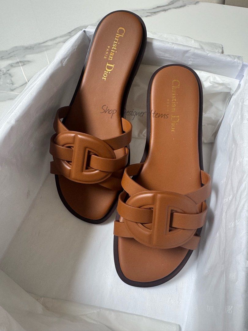 Christian Dior Sandals Brown 36 (Category: Sneakers & Footwear) located in Quezon City. Submitted by shopdesigneritems (Listing ID 1469308047, Image 1). Description: 100% Authentic Brand New -Size 36 -Comes with Dior box and dustbag For inquiries: IG: shopdesigneritems.