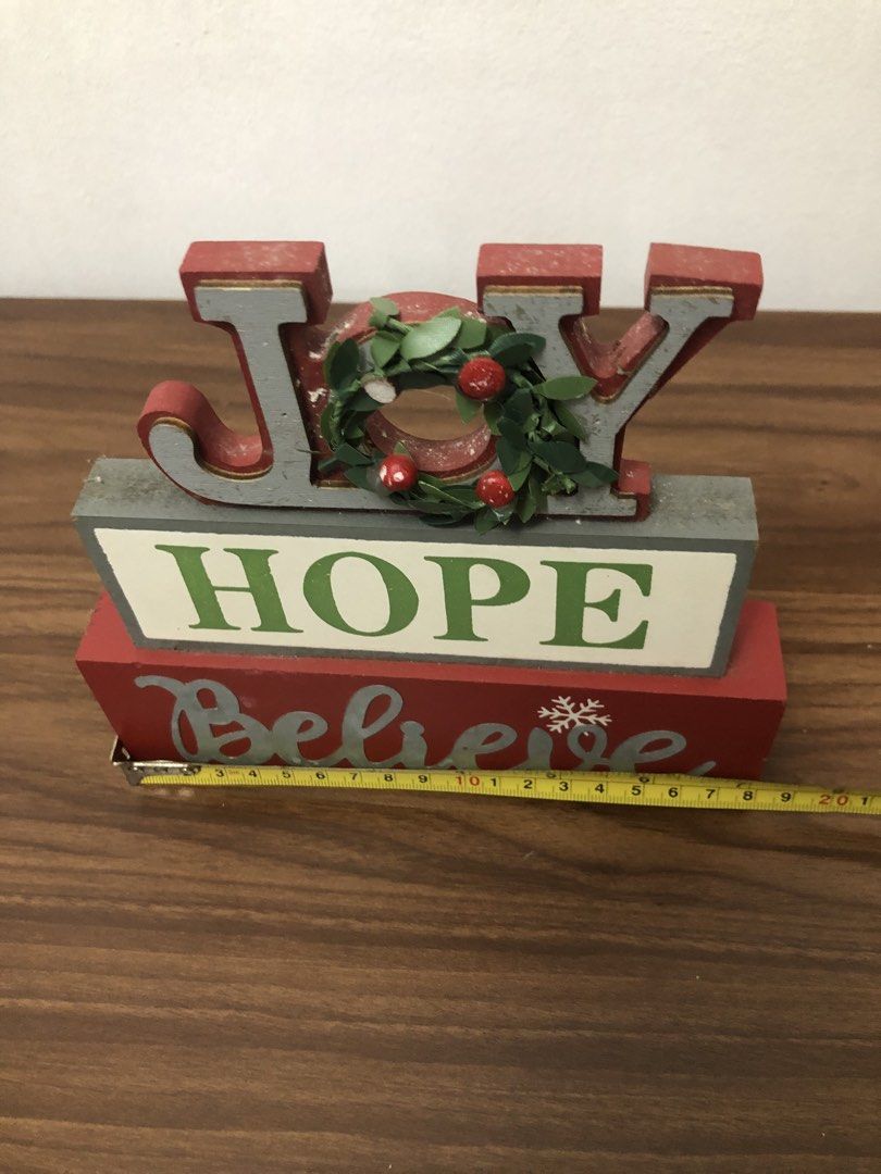 Christmas Sign - Joy - Hope - Believe (Category: Other Home Decor) located in Cavite. Submitted by surplus_atbp (Listing ID 1469248064, Image 3). Description: .
