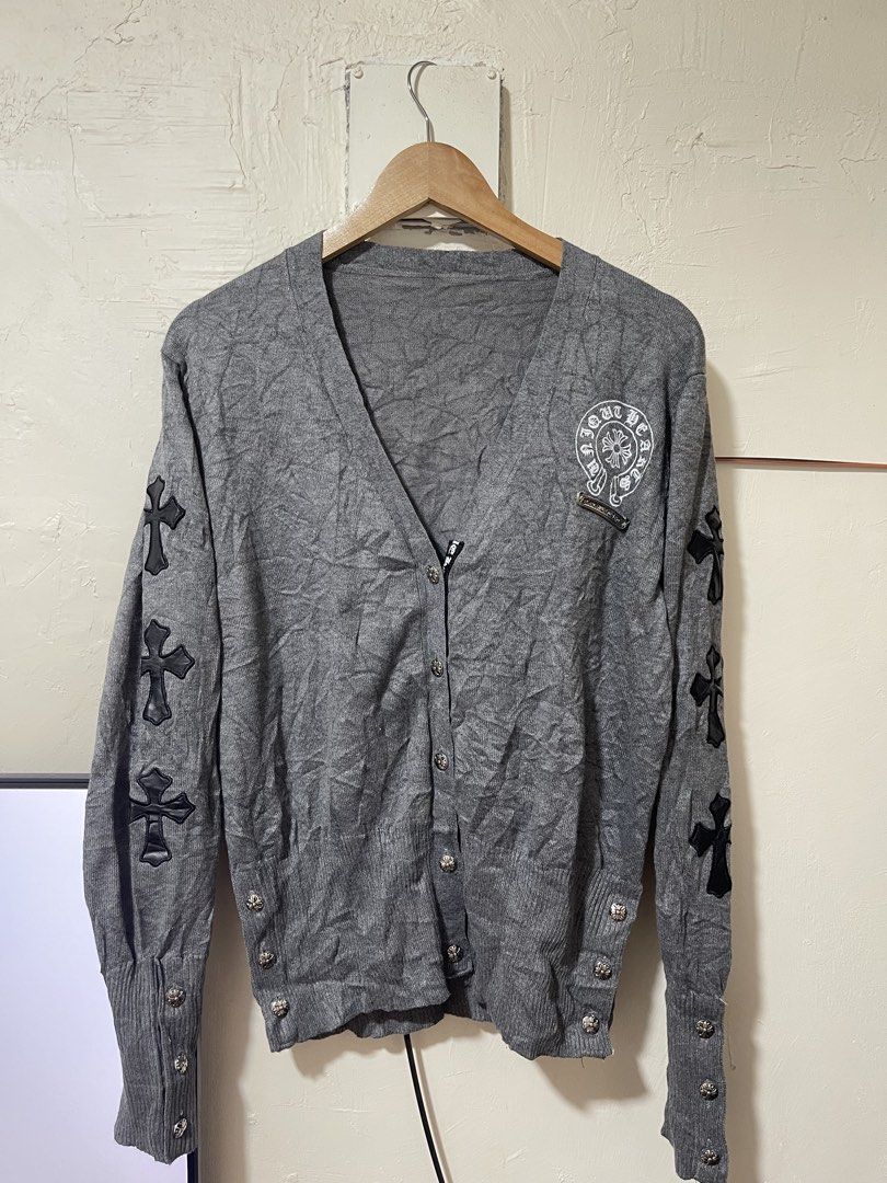 Chrome hearts cardigan for men size Large (Category: Luxury Apparel) located in Marikina City. Submitted by joshuaades21107 (Listing ID 1469190677, Image 2). Description: Chrome hearts cardigan for men Size large Leather patch Excellent condition No tags Off! Good for psg only .