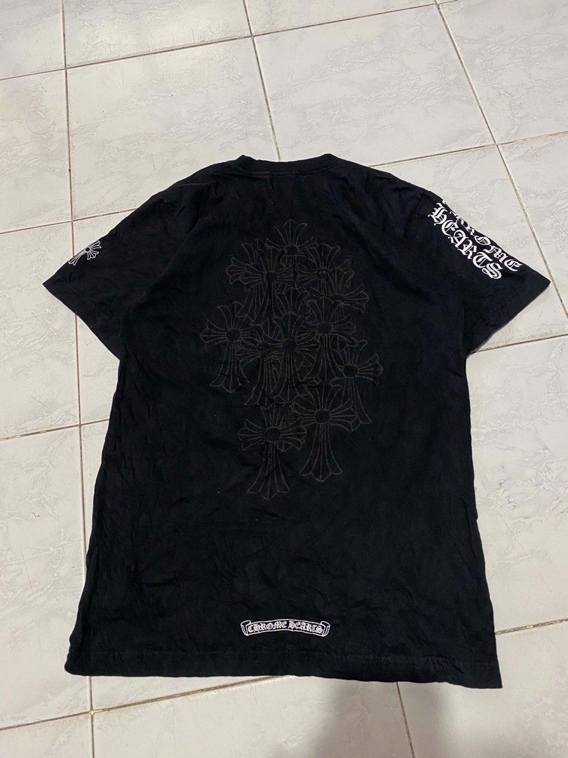 Chrome Hearts Tonal Cemetery / Multi Cross Tee (Category: Tshirts & Polo Shirts ) located in Cavite. Submitted by abasolo_jv (Listing ID 1469244035, Image 2). Description: Good Condition 9.8/10 Color Rate 17x26 Dimes small on tag 100% Authentic Gurantee No pinhole (Helping my brother ) try to offer ,try to negotiate .