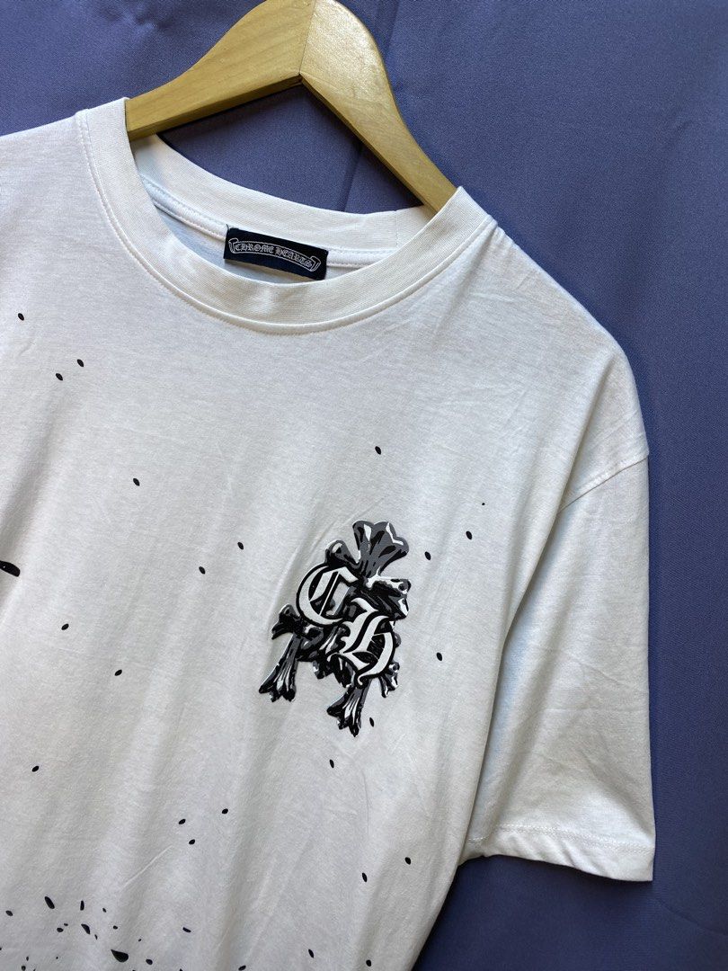 Chrome Hearts “Triple cross” (Category: Tshirts & Polo Shirts ) located in Makati City. Submitted by drip.poww (Listing ID 1469319151, Image 3). Description: - Chrome Hearts - Color: White - Size: Large - Dimes: 22x28 - Complete tags - Excellent condition - Need wash, fresh from bale - Material: 100% Cotton Please don’t expect too much—these are thrifted (ukay) items. 😊 !!STILL NEGOTIABLE!!.