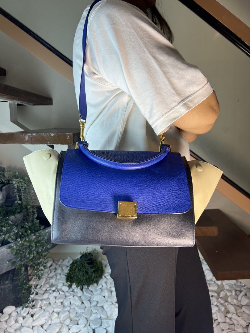 Céline Tri-Color Trapeze Bag (Category: Luxury Bags & Wallets) located in Manila. Submitted by gailmg (Listing ID 1469232333, Image 2). Description: has pressmark in front and at the back authentic.