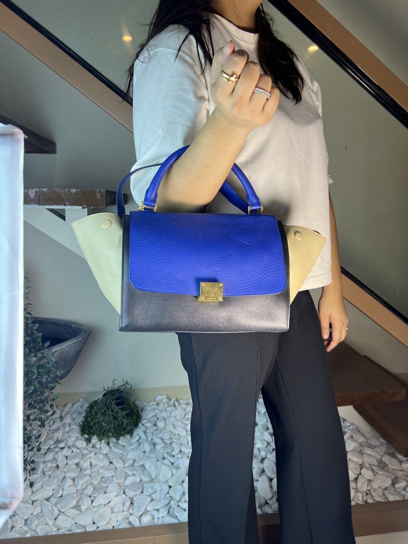 Céline Tri-Color Trapeze Bag (Category: Luxury Bags & Wallets) located in Manila. Submitted by gailmg (Listing ID 1469232333, Image 3). Description: has pressmark in front and at the back authentic.