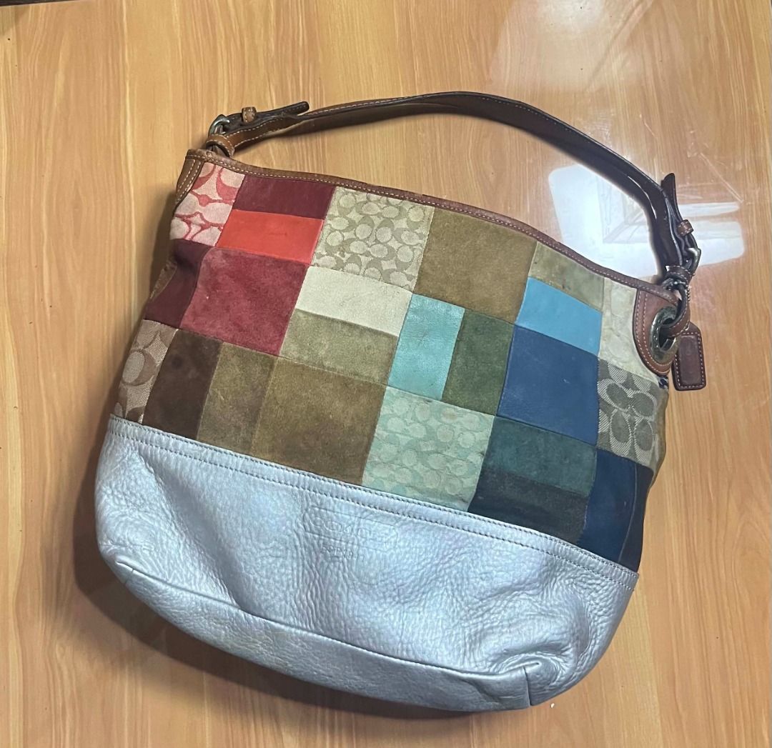 Coach Patchwork Hobo Bag (Category: Shoulder Bags) located in Manila. Submitted by senggggg. (Listing ID 1469192844, Image 2). Description: good condition working zip sign of use in leather in lip corner and minimal dirt.