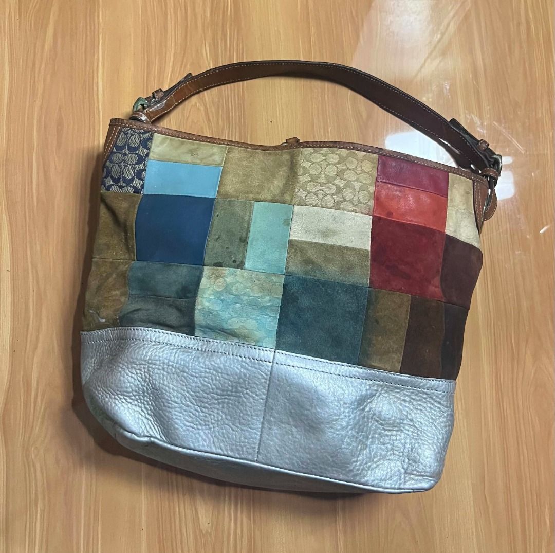 Coach Patchwork Hobo Bag (Category: Shoulder Bags) located in Manila. Submitted by senggggg. (Listing ID 1469192844, Image 3). Description: good condition working zip sign of use in leather in lip corner and minimal dirt.