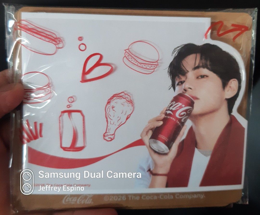 Coca-Cola BTS V Taehyung Official Notepad (Category: K-Wave Merchandise) located in Quezon City. Submitted by jeffreyespino (Listing ID 1469204456, Image 1). Description: All original We accept cash, GCash / Maya 09152688298, 09989968742, Gotyme, BPI, BDO, LBC, Cebuana Lhuiler, MLhuiler and Palawan Express payments. For faster transaction sms us thru 09989968742 Deliver / pick up thru Lalamove, Grab etc. Shipping via JRS Express or LBC (delivery 