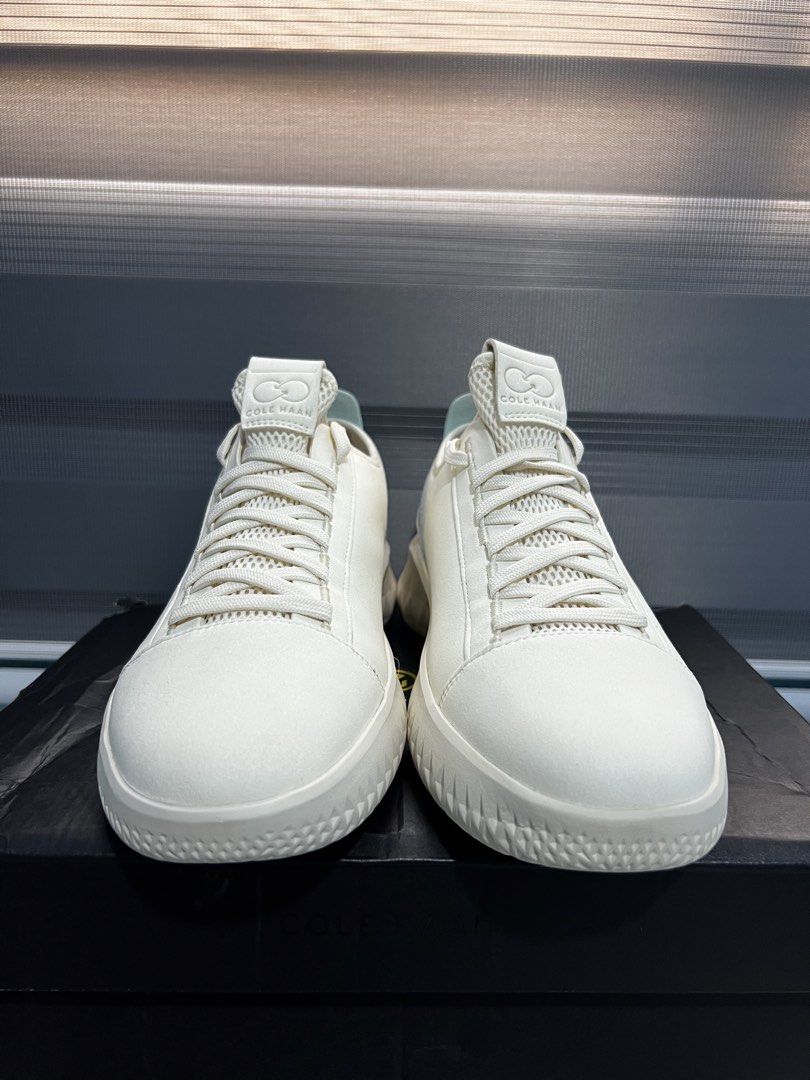 Cole Haan Generation ZERØGRAND II Birch White (Category: Sneakers) located in Valenzuela. Submitted by abajabajabaja (Listing ID 1469323960, Image 1). Description: - Brand: Cole Haan Generation ZERØGRAND II - Color: Birch White with subtle blue heel pull loop - Size: Women's 8W - Sole: Eco-friendly FlowerFoam made from natural dandelion rubber - Condition: Brand new, fresh out of the box - Inclusions: Original box included - Ideal for: Daily trai