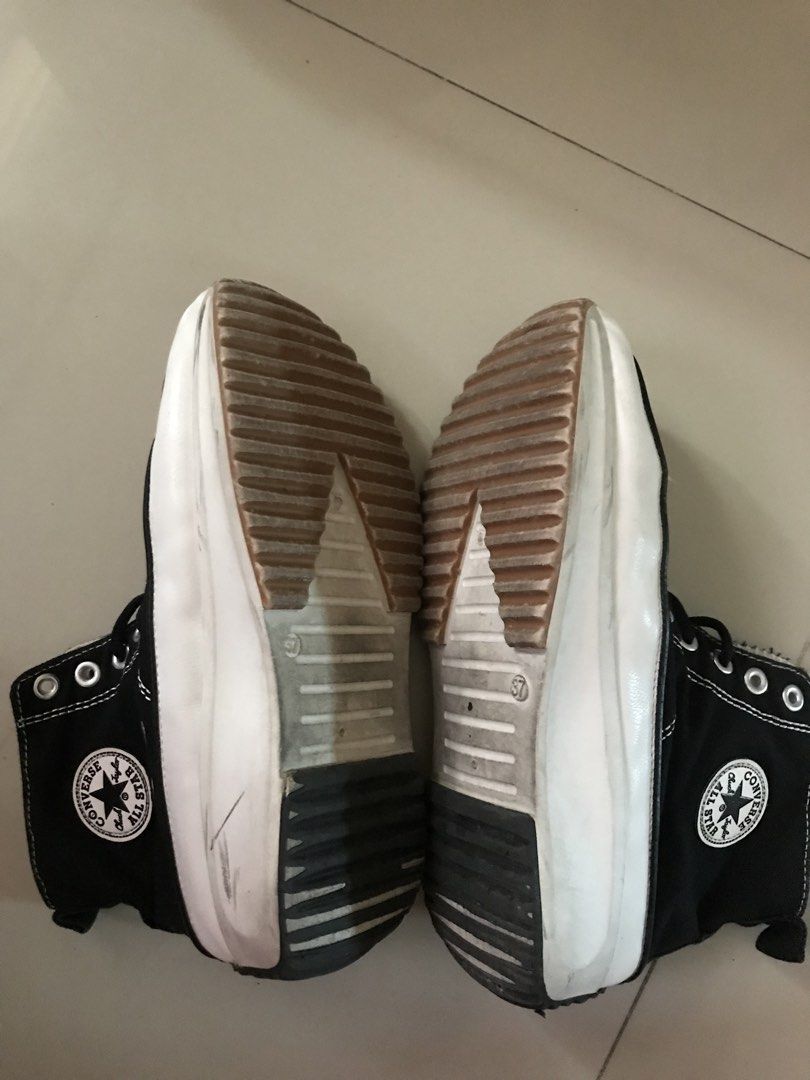 Converse Chuck Taylor All Star Platform High Top Sneakers (Category: Sneakers) located in Imus. Submitted by mrsz3r0 (Listing ID 1469205170, Image 3). Description: - Brand: Converse - Style: Black & White High-Top Platform Sneakers - Size: 37 (marked on sole) - Material: Classic canvas upper with rubber platform midsoles and jagged outsoles - Details: Traditional lace-up front, silver-tone eyelets, and round toe with black piping - Condition: Nor