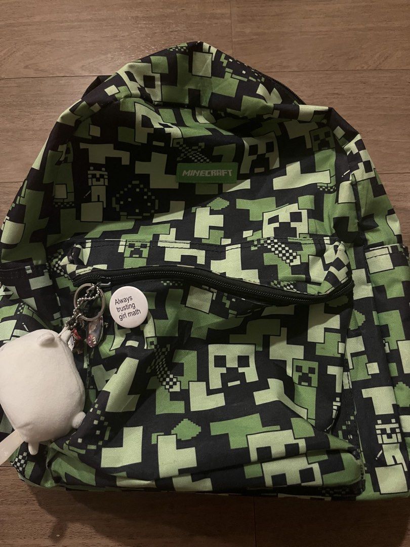 creeper minecraft backpack (Category: Backpacks) located in Quezon City. Submitted by suyzai (Listing ID 1469352003, Image 1). Description: - bought from a friend - so spacious and comfortable naman - super swag ISSUE: one of the zippers won’t work but i think it can budged MOP: gcash / bpi rfs: not my style anymore.
