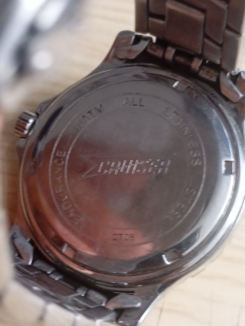 Cruiser (Category: Men's Watches) located in Las Pinas. Submitted by quick_deals_great_finds2 (Listing ID 1469196079, Image 3). Description: Original good working condition Quartz with battery 40mm Fits wrist 7 inches.