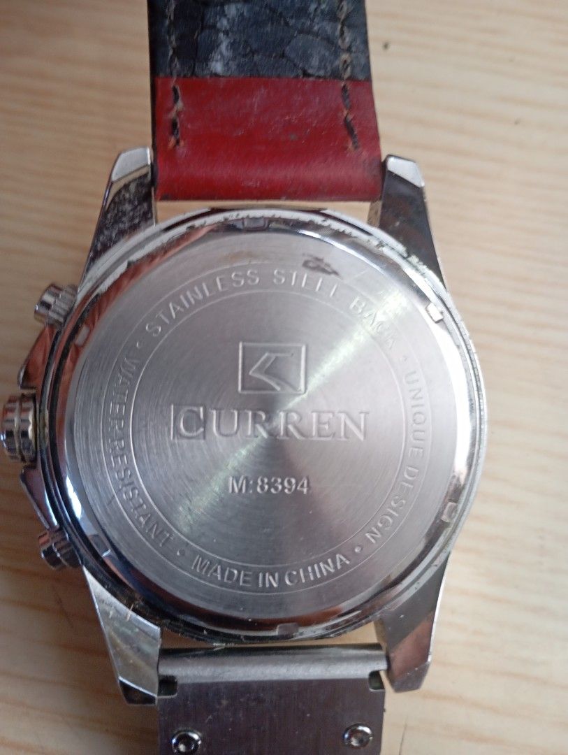 Curren chronograph (Category: Men's Watches) located in Las Pinas. Submitted by quick_deals_great_finds2 (Listing ID 1469193178, Image 2). Description: Original good working condition Fully functional with battery.