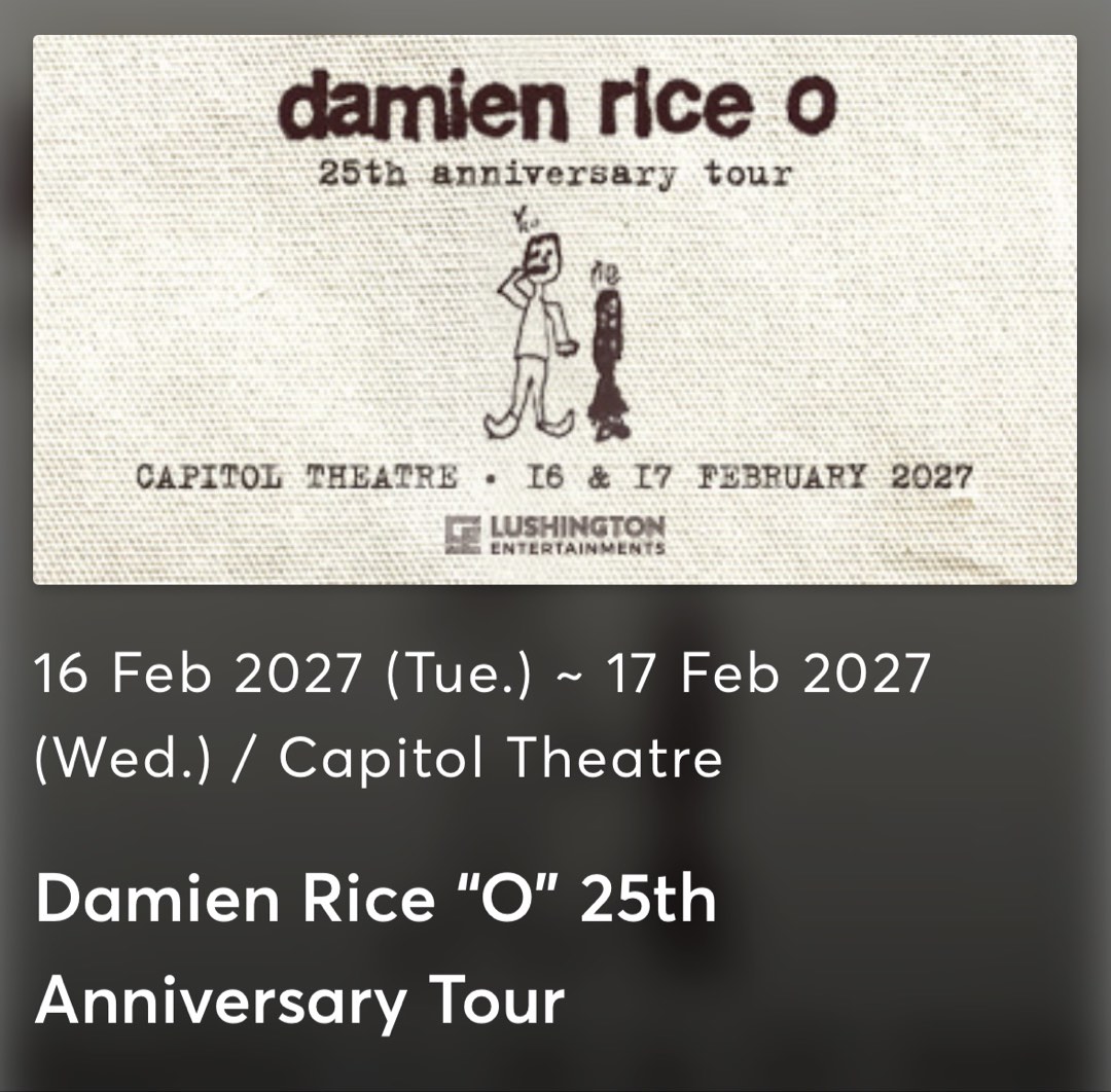 Damien Rice Concert Help to Buy (HTB), Tickets & Vouchers, Event ...