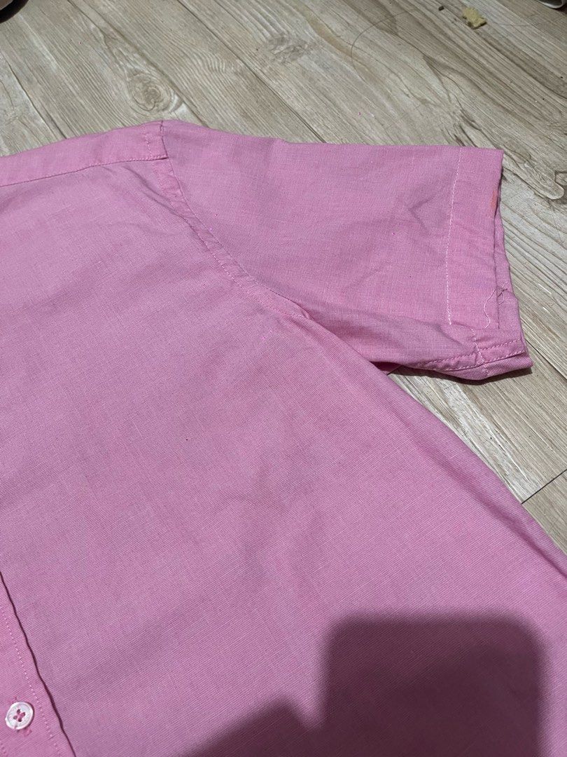 Dansen Pink Short Sleeve Button-Down Shirt Size S (Category: Shirts) located in Baguio. Submitted by find_found001 (Listing ID 1469338820, Image 3). Description: - Brand: Dansen - Size: S - Color: Pink - Style: Short sleeve button-down shirt with collar and front closure - Fabric: Lightweight textured material - Ideal for: Office wear and smart casual outfits - Condition: Clean and well-maintained.
