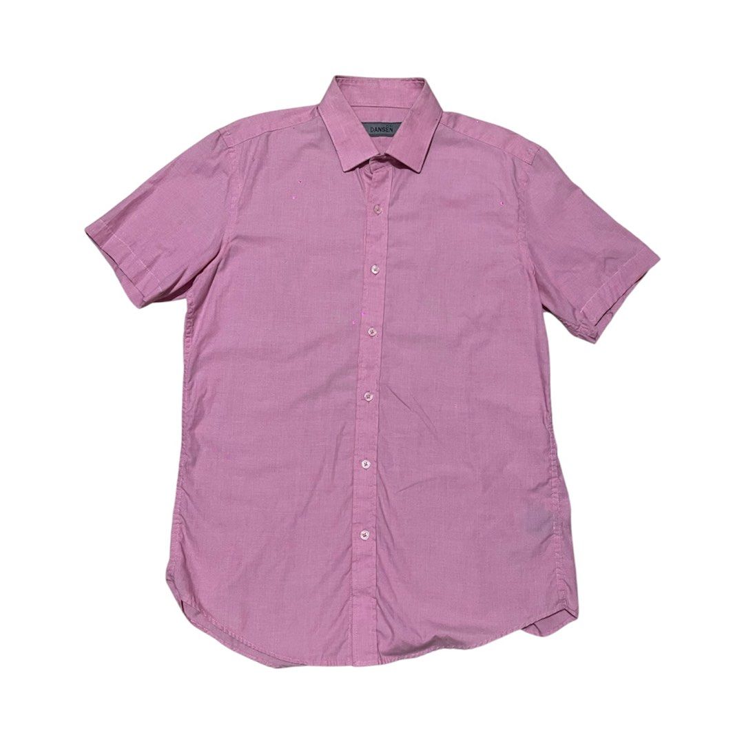 Dansen Pink Short Sleeve Button-Down Shirt Size S (Category: Shirts) located in Baguio. Submitted by find_found001 (Listing ID 1469338820, Image 1). Description: - Brand: Dansen - Size: S - Color: Pink - Style: Short sleeve button-down shirt with collar and front closure - Fabric: Lightweight textured material - Ideal for: Office wear and smart casual outfits - Condition: Clean and well-maintained.