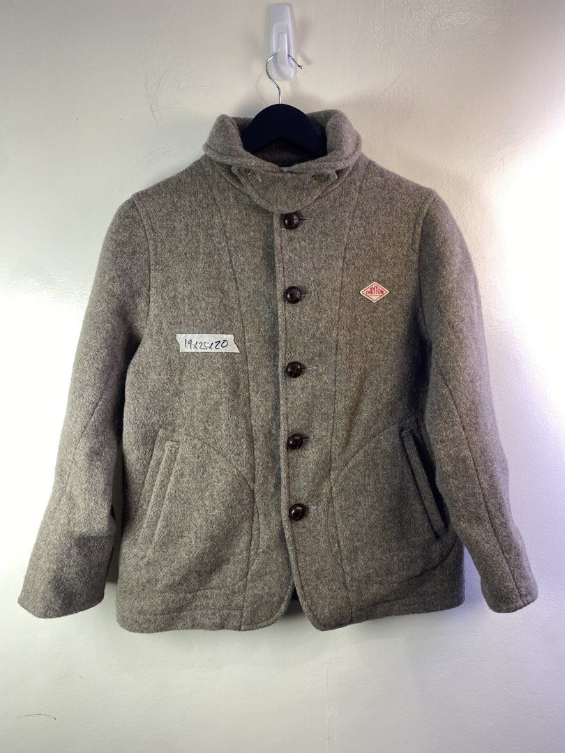 Danton Wool Mosser Single Hooded Jacket JD-8243 (Category: Coats, Jackets and Outerwear) located in Manila. Submitted by declutterpromax (Listing ID 1469220668, Image 1). Description: - Authentic Danton wool mosser single jacket (Style Code: JD-8243) - Color: Sophisticated greyish brown - Material: 79% wool and 21% polyester with cotton details and genuine cow leather buttons - Made in Japan with exceptional craftsmanship - Features the classic D
