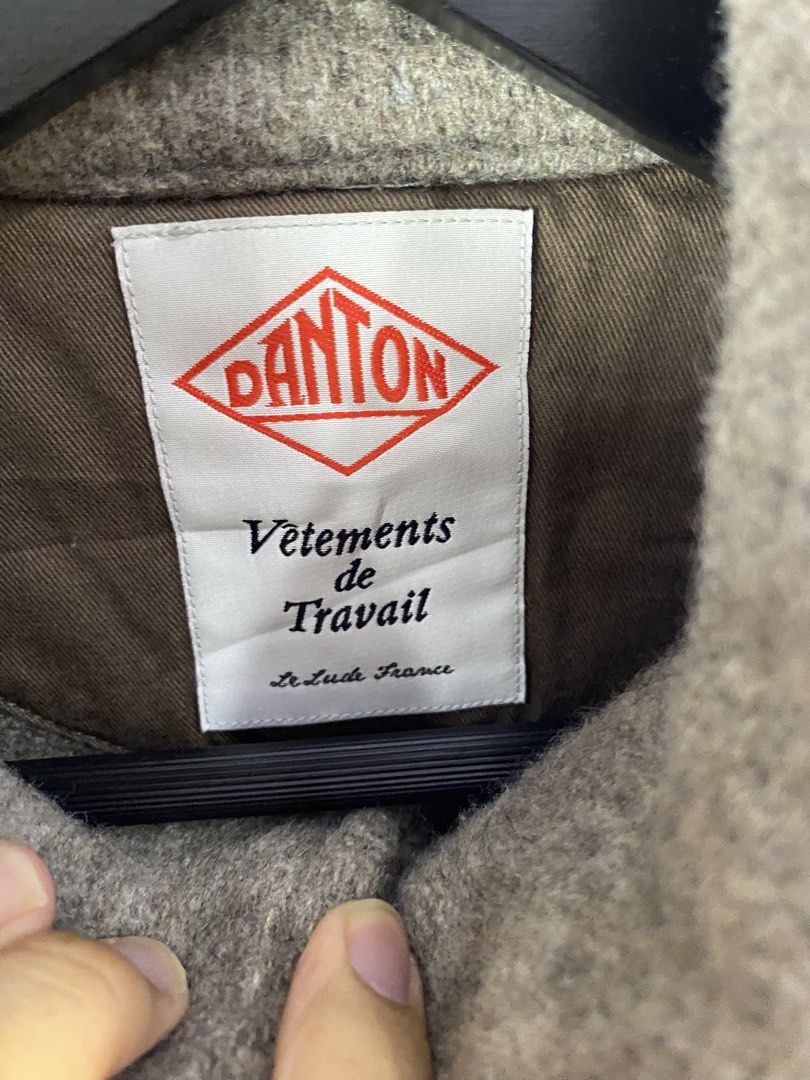 Danton Wool Mosser Single Hooded Jacket JD-8243 (Category: Coats, Jackets and Outerwear) located in Manila. Submitted by declutterpromax (Listing ID 1469220668, Image 3). Description: - Authentic Danton wool mosser single jacket (Style Code: JD-8243) - Color: Sophisticated greyish brown - Material: 79% wool and 21% polyester with cotton details and genuine cow leather buttons - Made in Japan with exceptional craftsmanship - Features the classic D