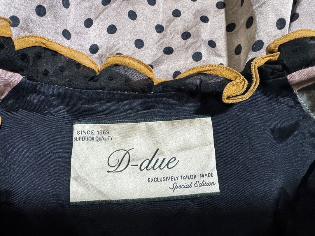 D-DUE Tailor made POLKA DRESS (Category: Dresses) located in Cebu City. Submitted by etnaner (Listing ID 1469268451, Image 3). Description: D-DUE TAILOR MADE POLKA DRESS SIZE: 42 on tag medium Good condition Details posted and when worn pics.