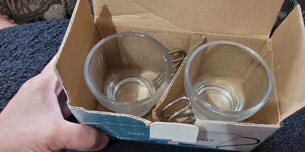DEMITASSE OR ESPRESSO GLASS CUP (Category: Coffee & Tea Tableware) located in Sablan. Submitted by gongonshelley12 (Listing ID 1469167912, Image 1). Description: DEMITASSE OR ESPRESSO GLASS CUP 2 PIECES NA PO YAN CUTE CUPS PO CLA MAGANDA DIN IDISPLAY ETO BRAND NEW.