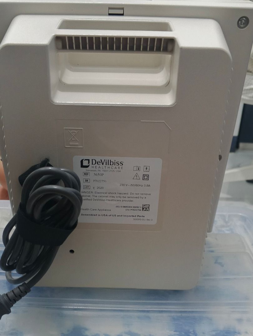 DeVilbiss Pulmo-Aide Compressor Nebulizer (Category: Medical Supplies & Tools) located in Santa Rosa. Submitted by silenceinstitution09 (Listing ID 1469187536, Image 3). Description: - Authentic DeVilbiss Pulmo-Aide compressor nebulizer machine - Clean grey housing with a built-in storage compartment - Instruction guide conveniently printed inside the lid panel - Power cord neatly wrapped on the back for easy storage - Operates on standard 230V e