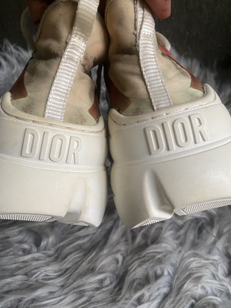 Dior B22 Chunky Sneakers (Category: Sneakers) located in Bacolod City. Submitted by chuchaystuffs (Listing ID 1469168020, Image 3). Description: - Brand: Dior - Model: B22 Chunky Sneakers - Colorway: Multicolor transparent and white - Origin: Made in Italy - Design: Technical mesh upper with thick sculpted rubber sole and Dior branding on heel and bottom - Condition: Pre-loved with noticeable dark smudges/wear on fabric toes and heel areas; soles