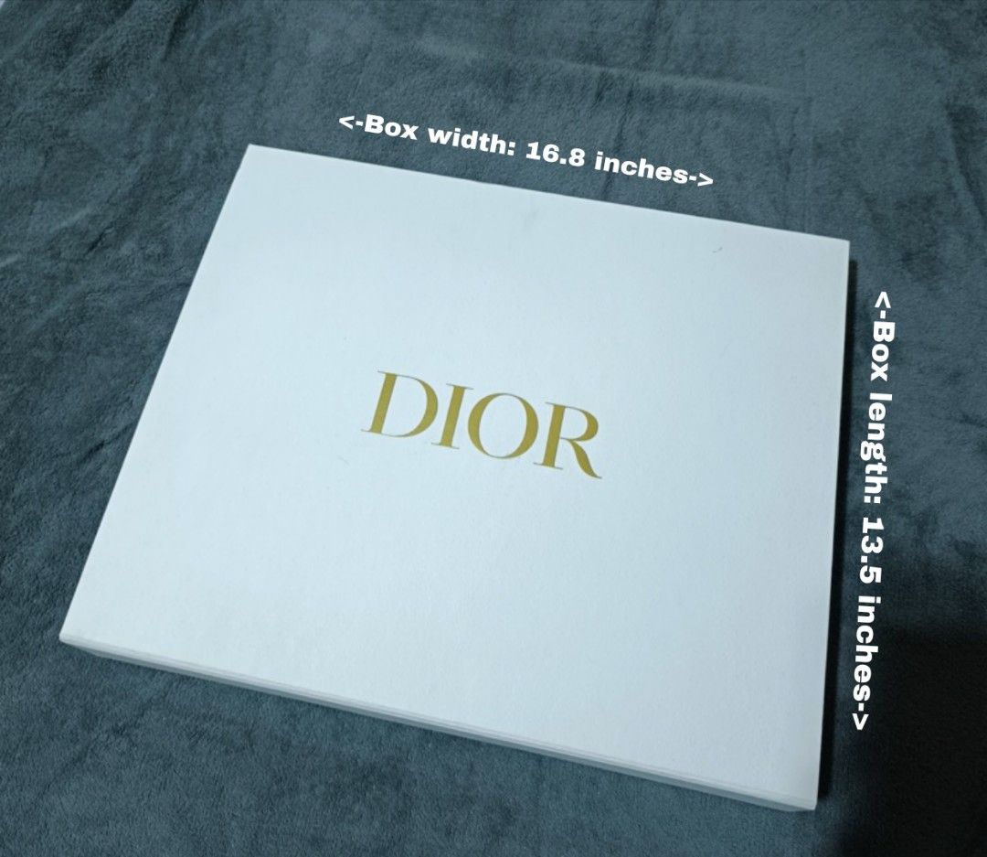 Dior Paper Bag with Dior Paper Box (Category: Everything Else Others) located in Bacoor. Submitted by nineties_kid (Listing ID 1469202281, Image 2). Description: <==• Dior Paper Bag with Dior Paper Box Width: 14 inches Length: 17.2 Space: 7 inches Dior Box Width: 16.8 inches Length: 13.5 inches Space: 2.2 inches ______ -Modes Of Delivery: J&T/Lalamove/ LBC (Cash on Pick-up/COD) -Meet-up (Bacoor Cavite Area/Mandaluyong-Shaw,Hulo,Makati Ave) -Modes