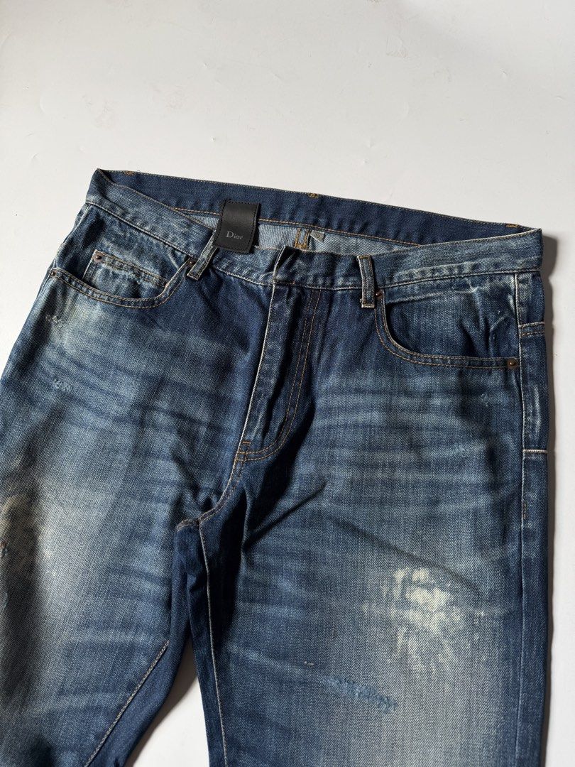 Dior SS07 Denim Jeans by Hedi Slimane (Category: Jeans) located in Baguio. Submitted by archival.store (Listing ID 1469243218, Image 3). Description: Dior SS07 Denim Jeans by Hedi Slimane Size tagged: Issue:none Waist:30 Length:40 Thigh:11.7 Opening:6.5.