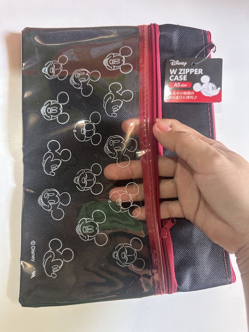 Disney Micky Logo Print Nylon Size A5 Pouch (Category: Character Goods) located in Davao. Submitted by favoritepreloved (Listing ID 1469212641, Image 2). Description: 💜 Fix price.